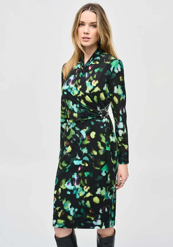 Summer Wrap Dress for Poolside Look -Wrap Dress for Christmas Party -Joseph Ribkoff Abstract Print Wrap Dress, Black Multi Summer Wrap Dress for Poolside Look -Wrap Dress for Christmas Party -Joseph Ribkoff Abstract Print Wrap Dress, Black Multi