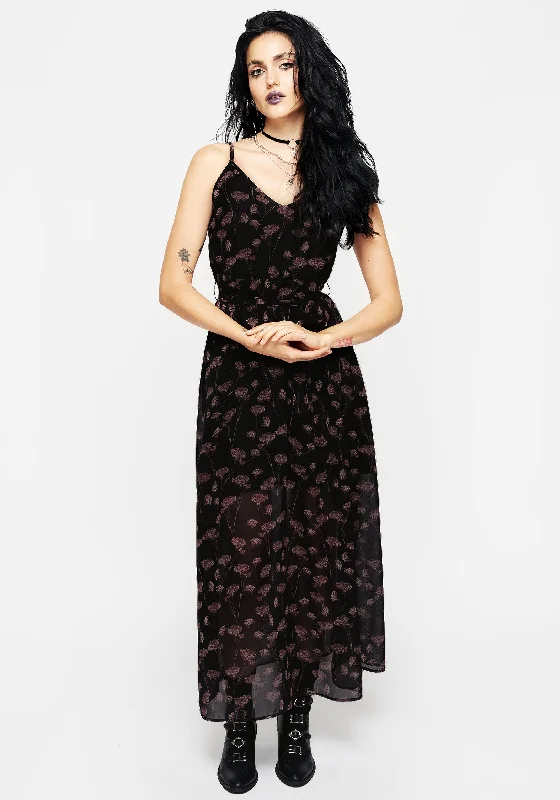 Women's Fitted Maxi Dress-Judas Maxi Dress with Waist Tie
