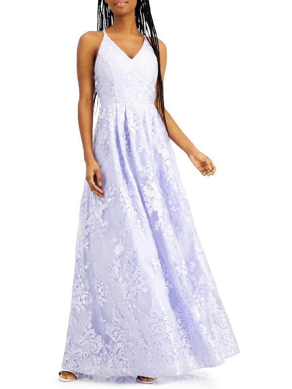 Sheer Sleeve Party Dress for Elegant Look -Juniors Womens Floral Embroidered Maxi Evening Dress Sheer Sleeve Party Dress for Elegant Look -Juniors Womens Floral Embroidered Maxi Evening Dress