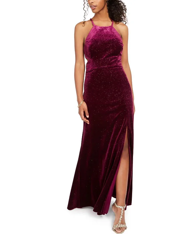 Bohemian Party Dress for Casual Glam -Juniors Womens Glitter Maxi Evening Dress