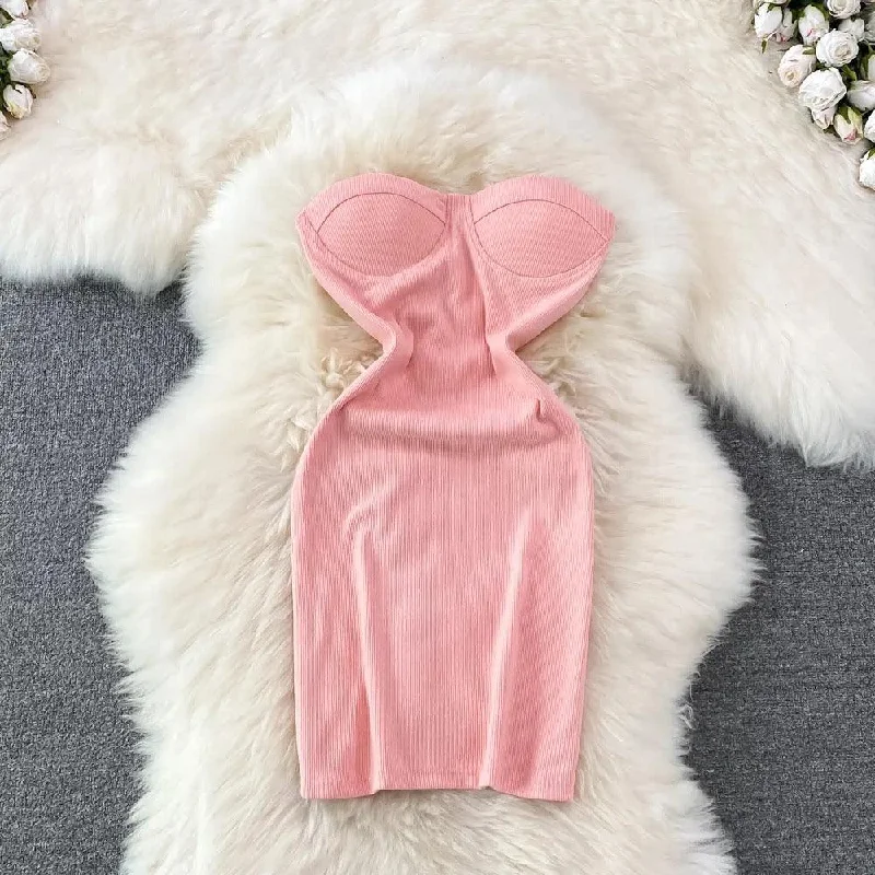 Bodycon Dress with Back Detail -Keto Bodycon Dress In Blush