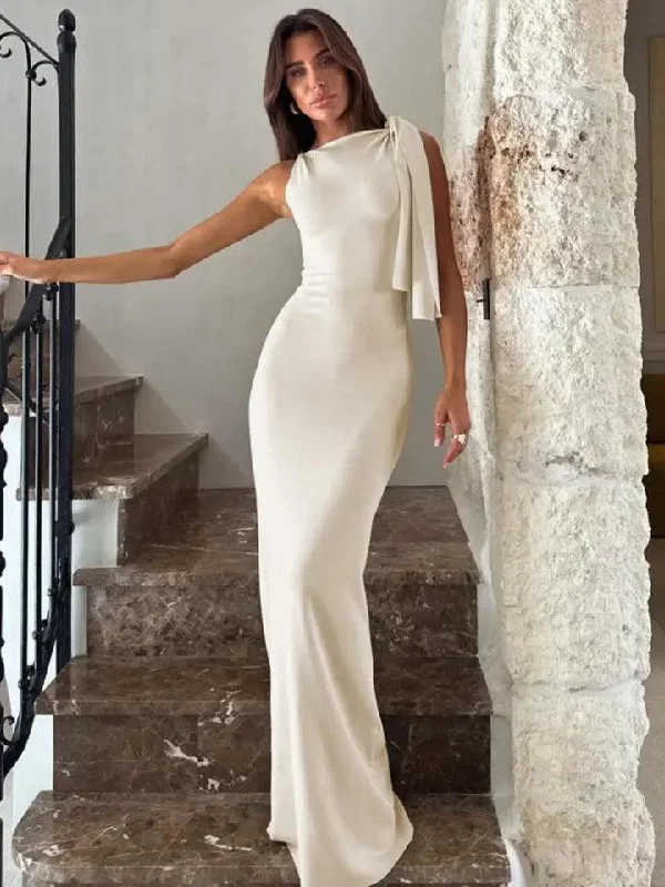 Off-shoulder Party Bodycon Dress -Lavi Luxe Bodycon Maxi Dress
