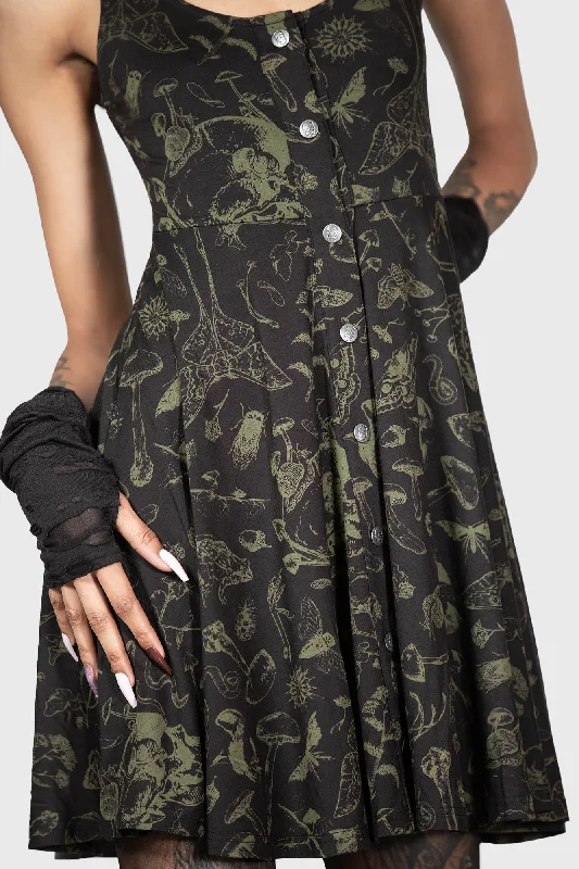Doll Dress with Floral Lace Skirt -Leslynn Babydoll Dress