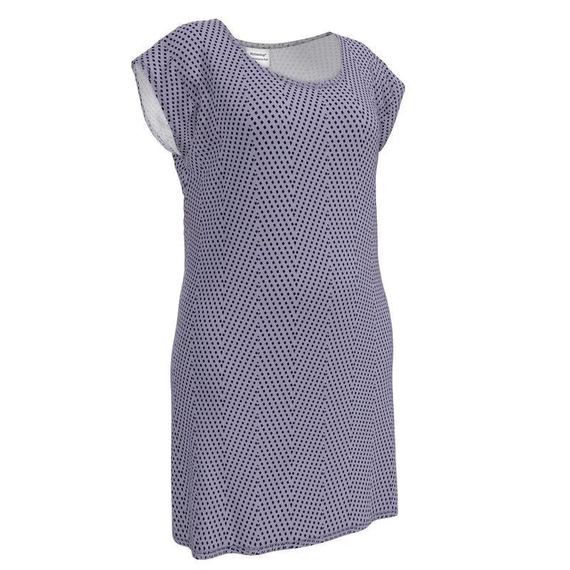 Oversized Button-up Shirt Dress-Lovely Lucy Ladies  Fitted T- shirt dress,