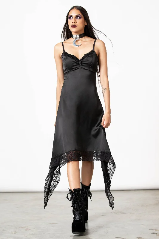 Women's Lace Maxi Dress-Loya Satin Maxi Dress