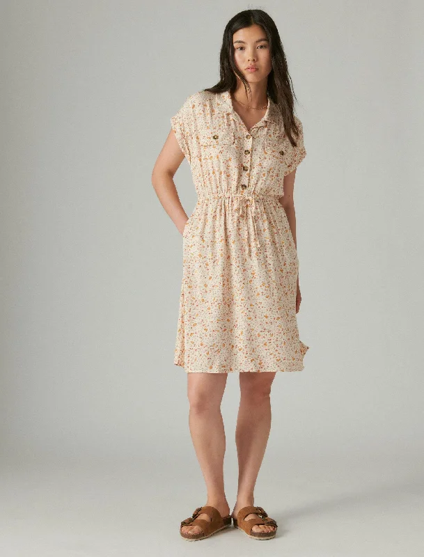 Women's Button-up Plaid Shirt Dress-Lucky Brand Women's Printed Short Sleeve Shirt Dress Women's Button-up Plaid Shirt Dress-Lucky Brand Women's Printed Short Sleeve Shirt Dress