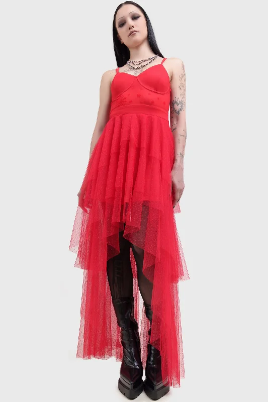 Women's Flower Print Maxi Dress-Lydia Deetz Maxi Dress