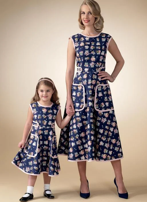 Wrap Dress with Cute Bow Detail -Wrap Dress for Pregnancy -M7354 Misses/Childrens Matching Back-wrap dresses Wrap Dress with Cute Bow Detail -Wrap Dress for Pregnancy -M7354 Misses/Childrens Matching Back-wrap dresses