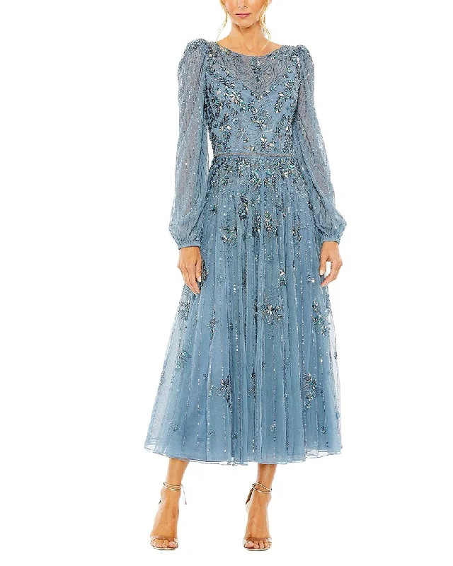 Floor-Length Satin Party Dress for Formal Affair -Mac Duggal Cocktail Dress