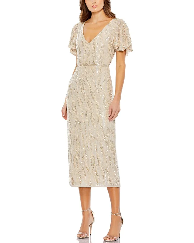 Fit-and-Flare Party Dress for Stylish Comfort -Mac Duggal Embellished Cocktail Dress