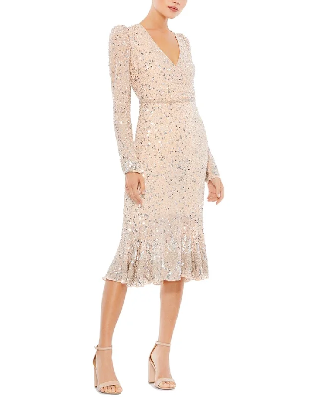 Beaded Mini Party Dress for Sparkle -Mac Duggal Embellished Cocktail Dress