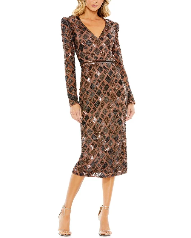 Off-the-Shoulder Ruffle Party Dress for Chic Look -Mac Duggal Embellished Cocktail Dress