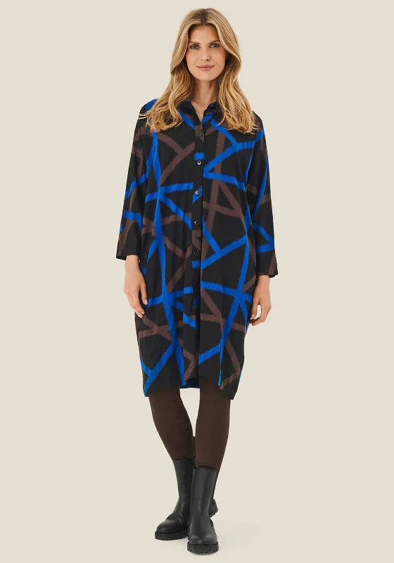 Midi Shirt Dress-Masai Haga Jersey Midi Shirt Dress, Surf the Web