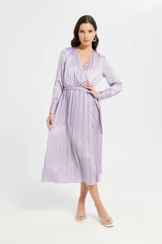 Wrap Dress with Belted Waist -Short Sleeve Wrap Dress with Bow -Women Mauve Plain Wrap Crushed Dress Wrap Dress with Belted Waist -Short Sleeve Wrap Dress with Bow -Women Mauve Plain Wrap Crushed Dress