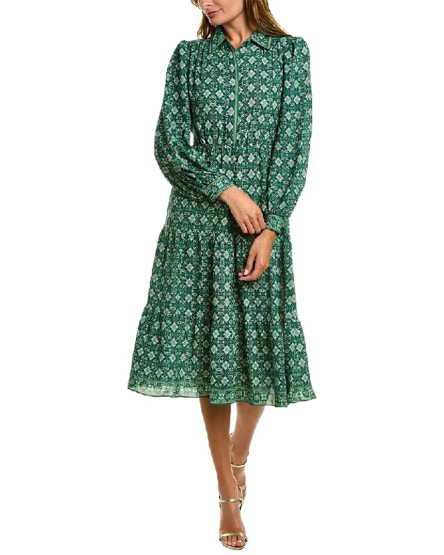Colorful Plaid Shirt Dress-Max Studio Midi Shirtdress