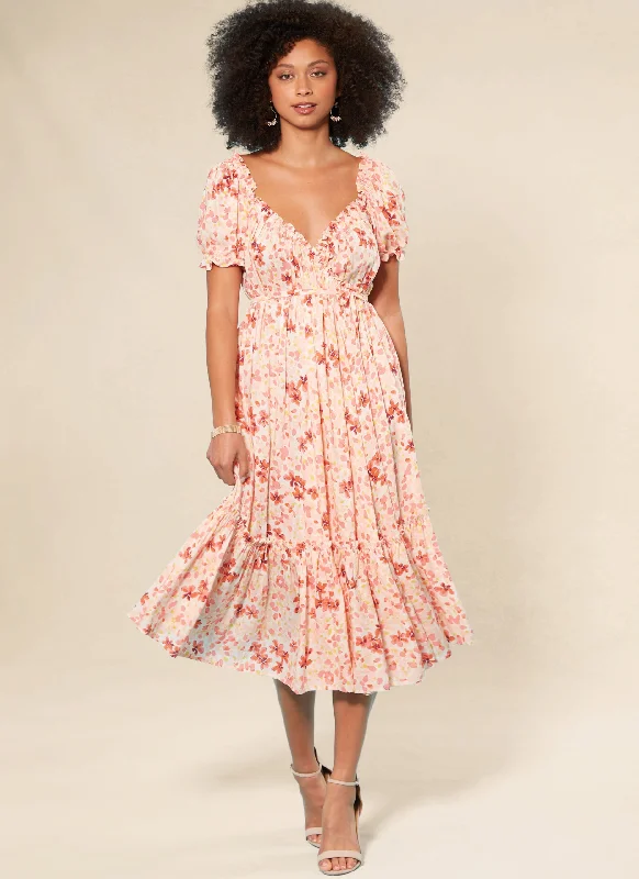 Elegant Wrap Dress for Formal Dinner -Wrap Dress with Smocked Waist -McCall's 8358 Vintage 70'S Wrap Dress Pattern by Laura Ashley Elegant Wrap Dress for Formal Dinner -Wrap Dress with Smocked Waist -McCall's 8358 Vintage 70'S Wrap Dress Pattern by Laura Ashley
