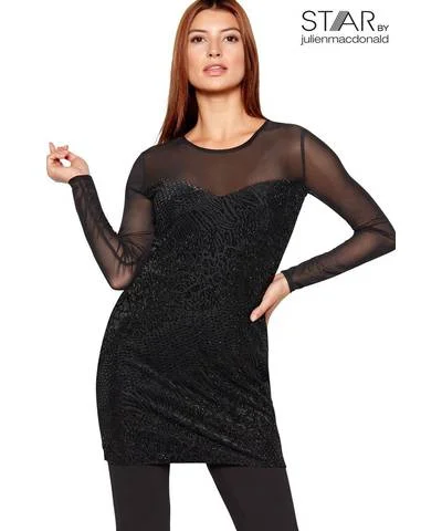 White Short Shirt Dress-Mesh Tunic Sweatshirt Dress