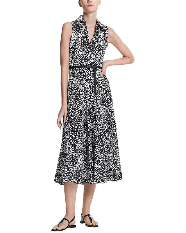Checkered Summer Shirt Dress-Michael Kors Ocelot Silk Shirtdress