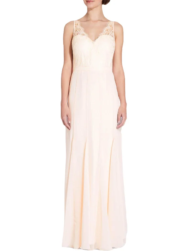 Black and White Party Dress for Classic Appeal -Mila Womens Lace Prom Evening Dress