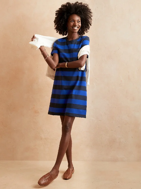 Casual Women's Shirt Dress-Mini T-Shirt Dress