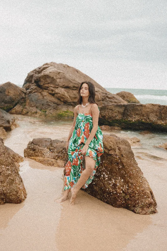 Women's Green Maxi Dress-Miuccia Maxi Dress - Kauai