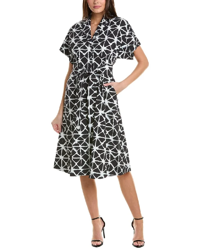 Floral Shirt Dress-Natori Shirt Dress