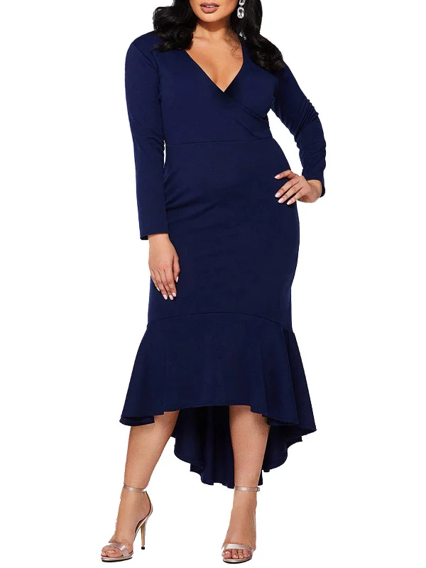 Bohemian Wrap Dress for Beach Wedding -White Wrap Dress for Evening Event -Navy Wrap Dress Bohemian Wrap Dress for Beach Wedding -White Wrap Dress for Evening Event -Navy Wrap Dress