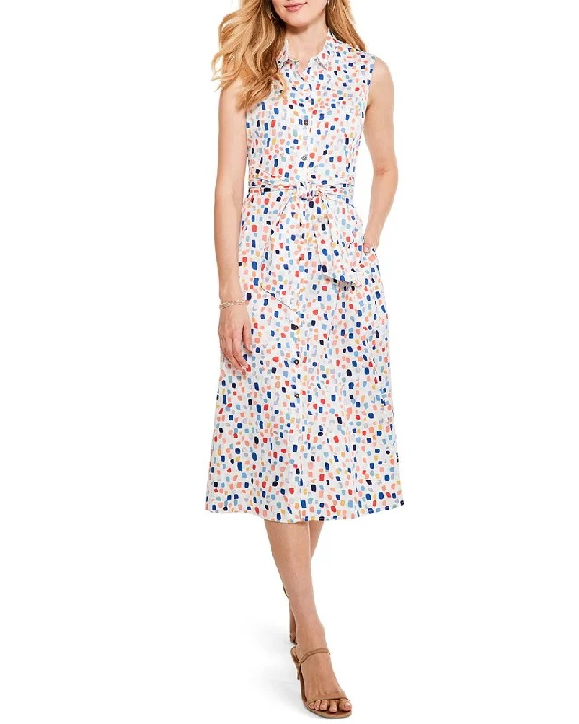 Flared Shirt Dress-NIC+ZOE Petite Seaglass Shirt Dress