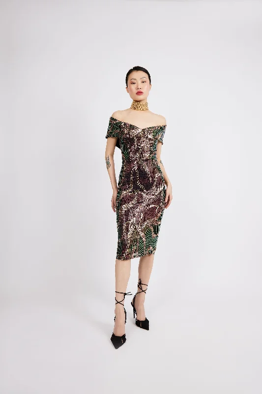 High-Low Party Dress for Trendy Style -Cocktail Dress in Rose Gold Sequin embellishment from Deadstock Fabrics High-Low Party Dress for Trendy Style -Cocktail Dress in Rose Gold Sequin embellishment from Deadstock Fabrics