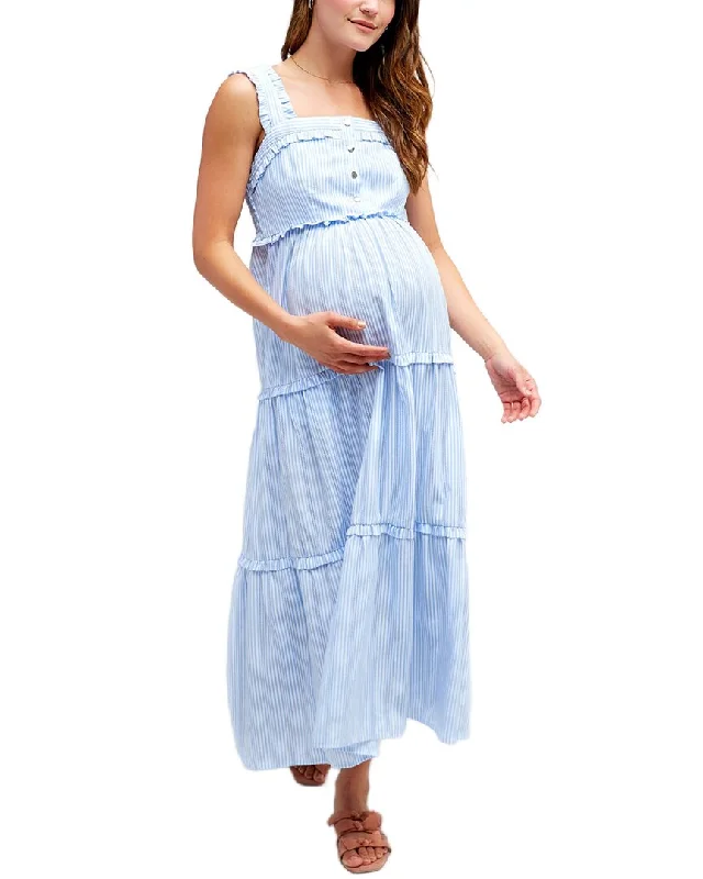 Women's Stretch Lace Maxi Dress-NOM Emma During + After Maxi Tank Dress