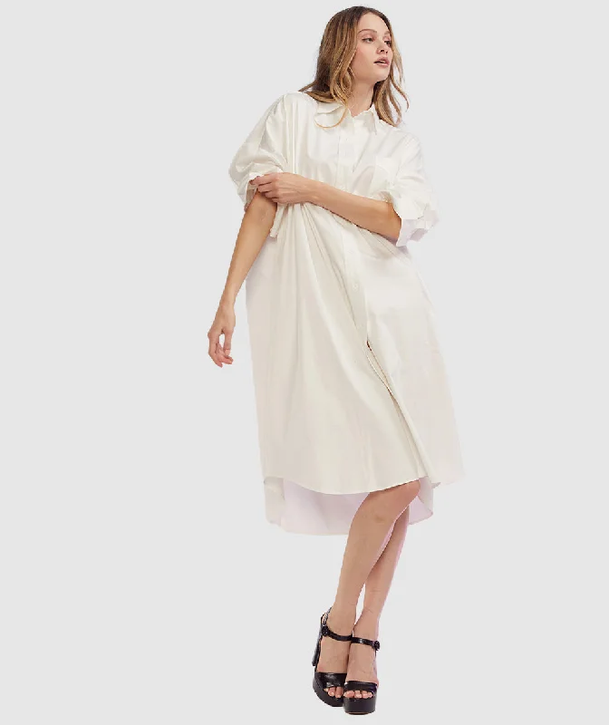 Women's Wrap-around Shirt Dress-Oversized Shirt Dress