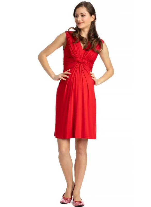 Maternity Dresses for Casual Days Out -Papaver Maternity & Nursing Dress - Lipstick Red Maternity Dresses for Casual Days Out -Papaver Maternity & Nursing Dress - Lipstick Red