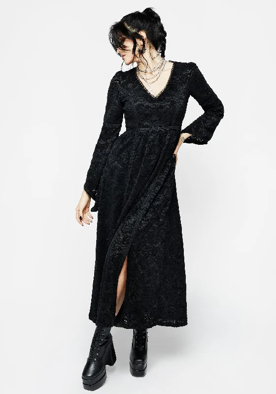 Women's Striped Maxi Dress-Perception Lace Maxi Dress