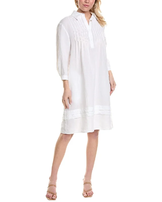 Classic Checkered Shirt Dress-Peserico Linen Shirtdress
