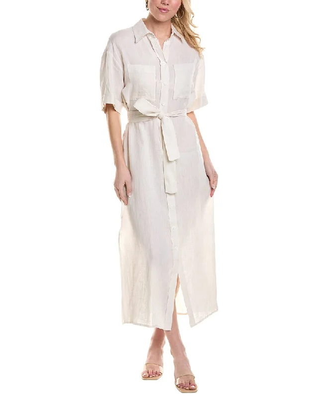 Bohemian Shirt Dress-Peserico Linen Shirtdress