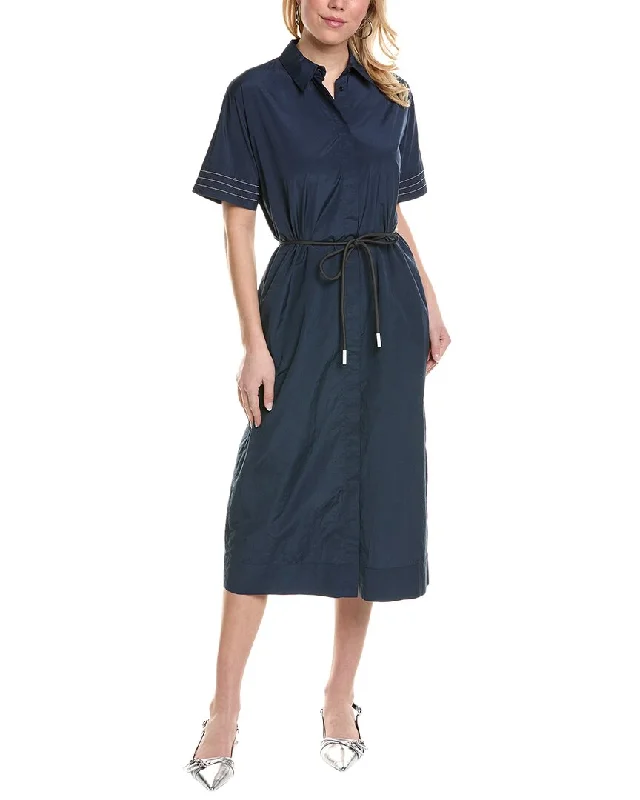Blue Denim Shirt Dress-Peserico Shirtdress