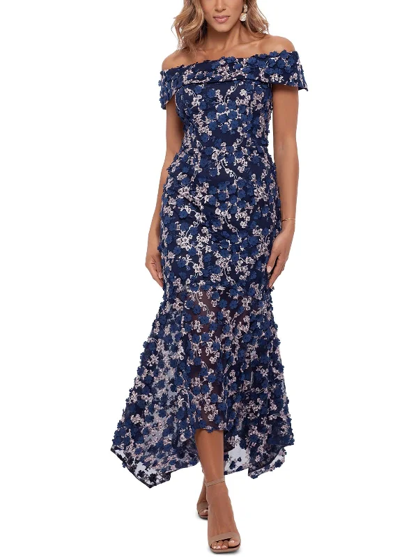 Sweetheart Neck Party Dress for Romantic Look -Petites Womens Asymmetric Long Evening Dress
