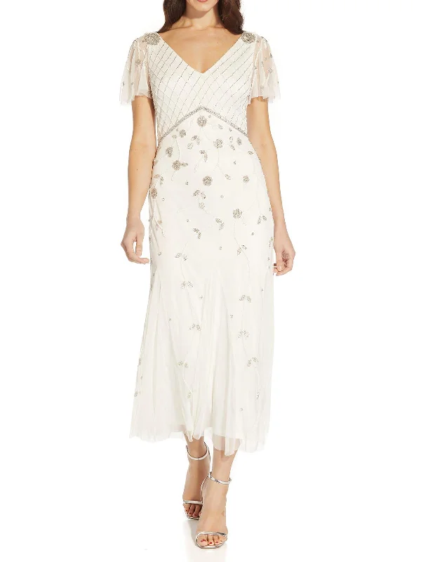 Layered Tulle Party Dress for Girly Style -Petites Womens Embellished Prom Evening Dress