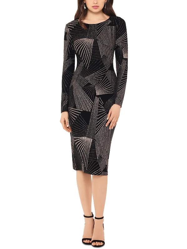 V-neck Sequin Party Dress for Glamorous Night -Petites Womens Glitter Knee-Length Cocktail and Party Dress