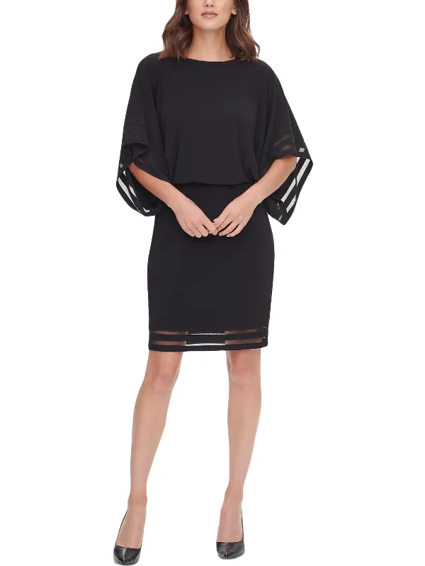 Formal Work Dress for Career Women -Petites Womens Illusion Blouson Wear to Work Dress Formal Work Dress for Career Women -Petites Womens Illusion Blouson Wear to Work Dress