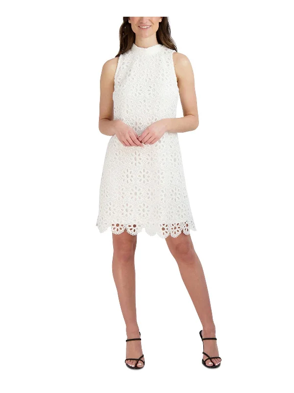 Sheer Party Dress for Sexy Style -Petites Womens Lace Knee Cocktail and Party Dress
