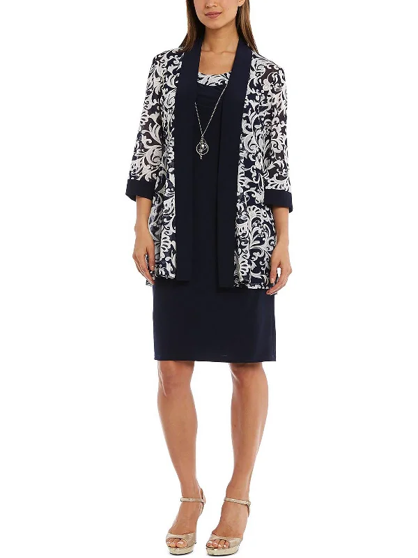 Cowl Neck Party Dress for Elegant Style -Petites Womens Printed Knee Cocktail and Party Dress Cowl Neck Party Dress for Elegant Style -Petites Womens Printed Knee Cocktail and Party Dress