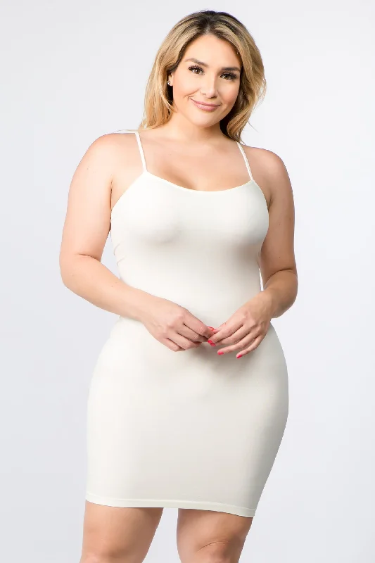 Silk Black Dress Slip -Satin Slip Dress with Tulle Detail -Plus Size A Slip of a Dress