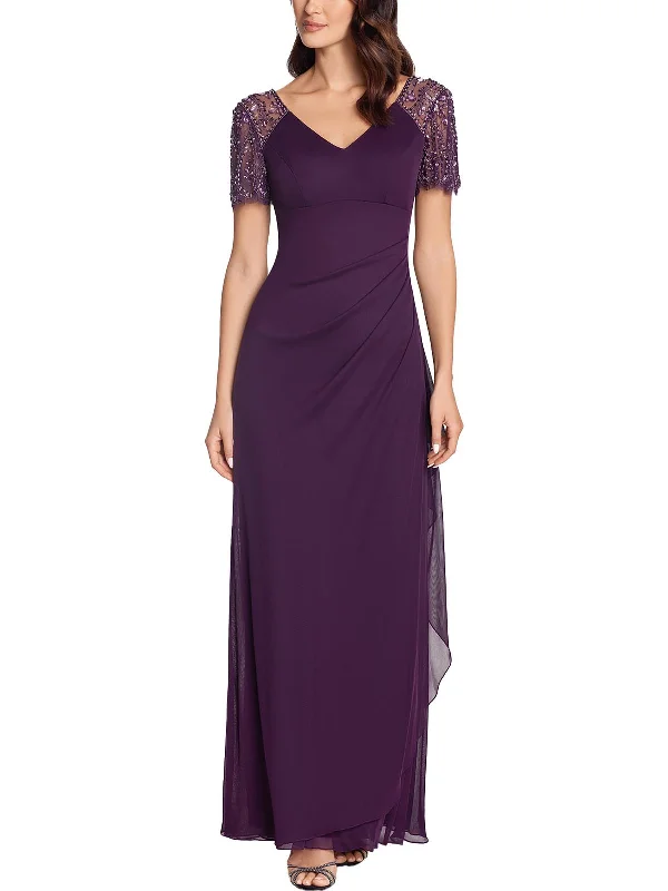 Beaded Strap Party Dress for Evening Glam -Plus Womens Embellished Maxi Evening Dress Beaded Strap Party Dress for Evening Glam -Plus Womens Embellished Maxi Evening Dress