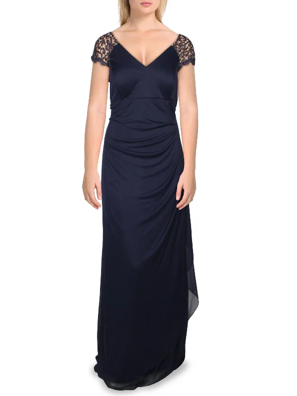 Button Detail Party Dress for Unique Touch -Plus Womens Ruched Full Length Evening Dress Button Detail Party Dress for Unique Touch -Plus Womens Ruched Full Length Evening Dress