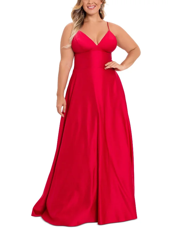 Black Velvet Party Dress for Chic Look -Plus Womens Satin Formal Evening Dress