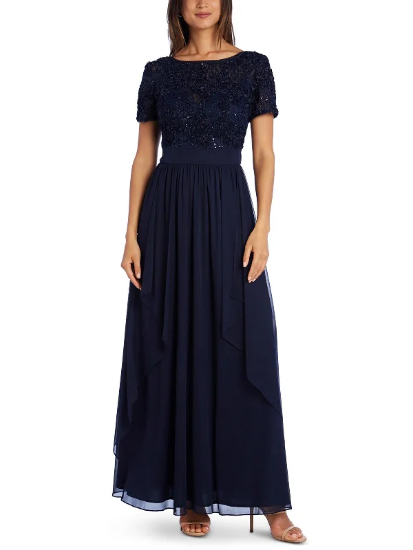 Layered Tulle Party Dress for Girly Style -Plus Womens Sequined Maxi Evening Dress