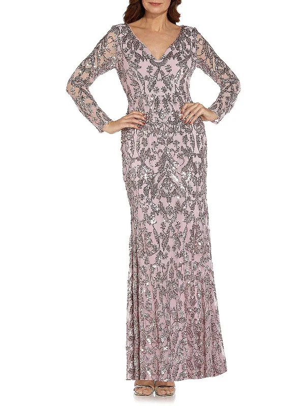 Silver Sequin Party Dress for Glittering Look -Plus Womens Sequined Maxi Evening Dress Silver Sequin Party Dress for Glittering Look -Plus Womens Sequined Maxi Evening Dress