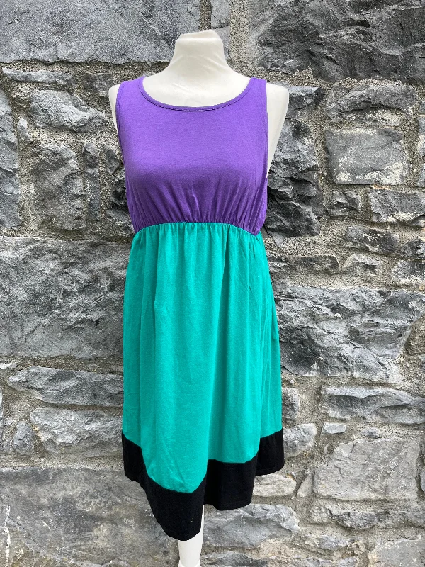 Maternity Dresses with Puff Skirt -Purple&teal maternity dress  uk 12