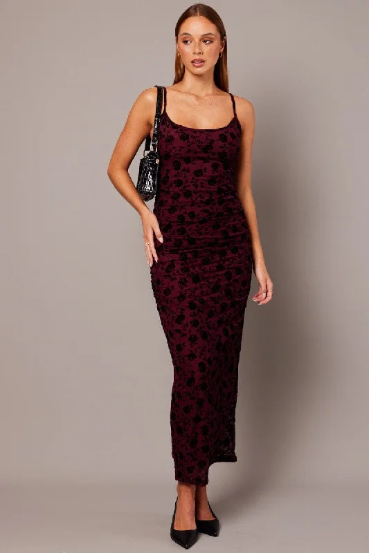 Sexy Black Satin Bodycon Dress -Red Bodycon Dress Singlet